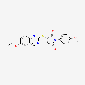 3-[(6-ethoxy-4-methyl-2-quinazolinyl)thio]-1-(4-methoxyphenyl)-2,5-pyrrolidinedione