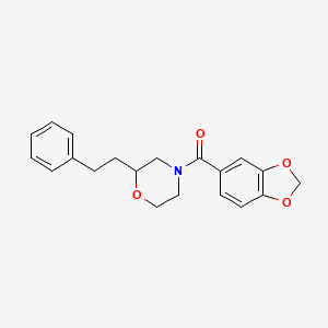 molecular formula C20H21NO4 B3971969 4-(1,3-benzodioxol-5-ylcarbonyl)-2-(2-phenylethyl)morpholine 