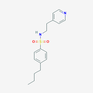 molecular formula C17H22N2O2S B397197 4-butyl-N-[2-(4-pyridinyl)ethyl]benzenesulfonamide 