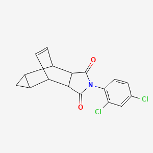 molecular formula C17H13Cl2NO2 B3971981 4-(2,4-dichlorophenyl)-4-azatetracyclo[5.3.2.0~2,6~.0~8,10~]dodec-11-ene-3,5-dione 