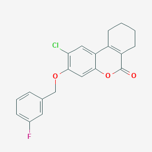 2-chloro-3-[(3-fluorobenzyl)oxy]-7,8,9,10-tetrahydro-6H-benzo[c]chromen-6-one