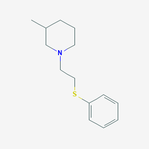molecular formula C14H21NS B397199 2-(3-Methyl-1-piperidinyl)ethyl phenyl sulfide 