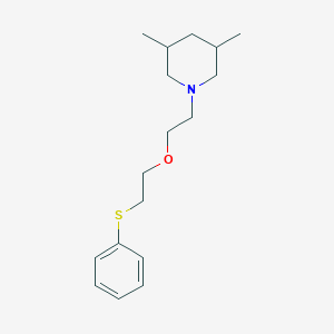 molecular formula C17H27NOS B397200 2-(3,5-Dimethyl-1-piperidinyl)ethyl 2-(phenylsulfanyl)ethyl ether 