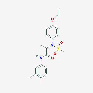 molecular formula C20H26N2O4S B3972000 N~1~-(3,4-dimethylphenyl)-N~2~-(4-ethoxyphenyl)-N~2~-(methylsulfonyl)alaninamide 