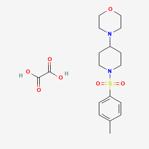 molecular formula C18H26N2O7S B3972007 4-{1-[(4-methylphenyl)sulfonyl]-4-piperidinyl}morpholine oxalate 