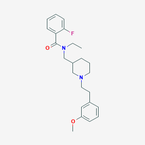 molecular formula C24H31FN2O2 B3972012 N-ethyl-2-fluoro-N-({1-[2-(3-methoxyphenyl)ethyl]-3-piperidinyl}methyl)benzamide 