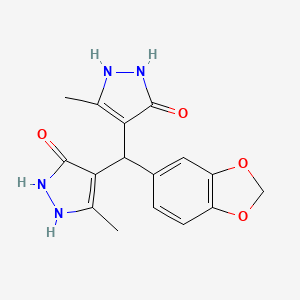 4,4'-(1,3-benzodioxol-5-ylmethylene)bis(3-methyl-1H-pyrazol-5-ol)