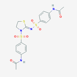 N-(4-{[(2Z)-2-({[4-(acetylamino)phenyl]sulfonyl}imino)-1,3-thiazolidin-3-yl]sulfonyl}phenyl)acetamide