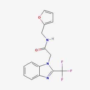 N-(2-furylmethyl)-2-[2-(trifluoromethyl)-1H-benzimidazol-1-yl]acetamide