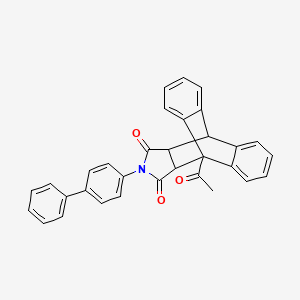 molecular formula C32H23NO3 B3972116 1-acetyl-17-(4-biphenylyl)-17-azapentacyclo[6.6.5.0~2,7~.0~9,14~.0~15,19~]nonadeca-2,4,6,9,11,13-hexaene-16,18-dione 