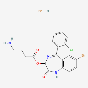 7-bromo-5-(2-chlorophenyl)-2-oxo-2,3-dihydro-1H-1,4-benzodiazepin-3-yl 4-aminobutanoate hydrobromide