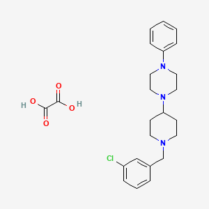 molecular formula C24H30ClN3O4 B3972131 1-[1-(3-chlorobenzyl)-4-piperidinyl]-4-phenylpiperazine oxalate 