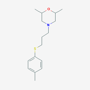 molecular formula C16H25NOS B397215 3-(2,6-Dimethyl-4-morpholinyl)propyl 4-methylphenyl sulfide 