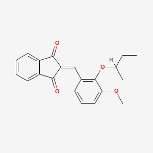 molecular formula C21H20O4 B3972166 2-(2-sec-butoxy-3-methoxybenzylidene)-1H-indene-1,3(2H)-dione 