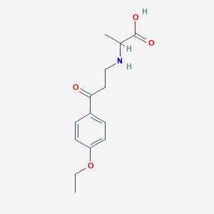 molecular formula C14H19NO4 B3972209 N-[3-(4-ethoxyphenyl)-3-oxopropyl]alanine 