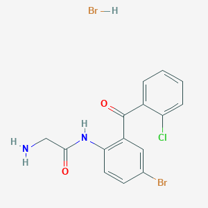 molecular formula C15H13Br2ClN2O2 B3972211 N~1~-[4-bromo-2-(2-chlorobenzoyl)phenyl]glycinamide hydrobromide 