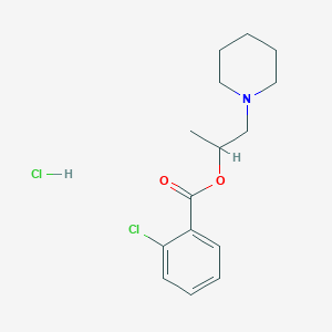 molecular formula C15H21Cl2NO2 B3972217 1-methyl-2-(1-piperidinyl)ethyl 2-chlorobenzoate hydrochloride 