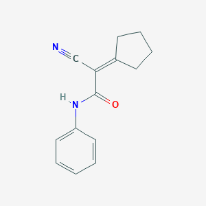 molecular formula C14H14N2O B397223 2-cyano-2-cyclopentylidene-N-phenylacetamide 