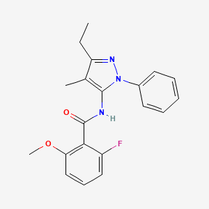 N-(3-ethyl-4-methyl-1-phenyl-1H-pyrazol-5-yl)-2-fluoro-6-methoxybenzamide