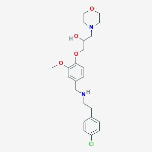 molecular formula C23H31ClN2O4 B3972290 1-[4-({[2-(4-chlorophenyl)ethyl]amino}methyl)-2-methoxyphenoxy]-3-(4-morpholinyl)-2-propanol 