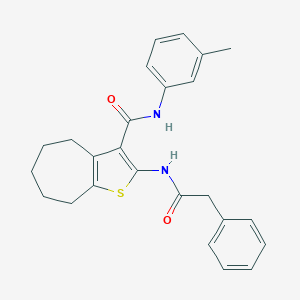 N-(3-methylphenyl)-2-[(phenylacetyl)amino]-5,6,7,8-tetrahydro-4H-cyclohepta[b]thiophene-3-carboxamide