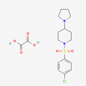 molecular formula C17H23ClN2O6S B3972305 1-[(4-chlorophenyl)sulfonyl]-4-(1-pyrrolidinyl)piperidine oxalate 