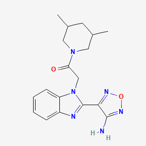 4-{1-[2-(3,5-dimethyl-1-piperidinyl)-2-oxoethyl]-1H-benzimidazol-2-yl}-1,2,5-oxadiazol-3-amine