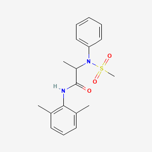 molecular formula C18H22N2O3S B3972338 N~1~-(2,6-dimethylphenyl)-N~2~-(methylsulfonyl)-N~2~-phenylalaninamide 