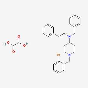 molecular formula C29H33BrN2O4 B3972350 N-benzyl-1-(2-bromobenzyl)-N-(2-phenylethyl)-4-piperidinamine oxalate 