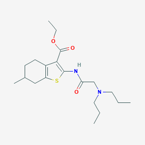 Ethyl 2-{[(dipropylamino)acetyl]amino}-6-methyl-4,5,6,7-tetrahydro-1-benzothiophene-3-carboxylate