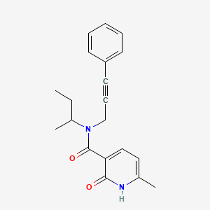 molecular formula C20H22N2O2 B3972409 N-(sec-butyl)-6-methyl-2-oxo-N-(3-phenylprop-2-yn-1-yl)-1,2-dihydropyridine-3-carboxamide 