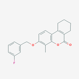 3-[(3-fluorobenzyl)oxy]-4-methyl-7,8,9,10-tetrahydro-6H-benzo[c]chromen-6-one