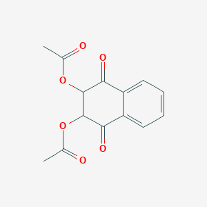 molecular formula C14H12O6 B3972417 1,4-dioxo-1,2,3,4-tetrahydronaphthalene-2,3-diyl diacetate 