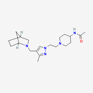 N-[1-(2-{4-[(1S*,4S*)-2-azabicyclo[2.2.1]hept-2-ylmethyl]-3-methyl-1H-pyrazol-1-yl}ethyl)piperidin-4-yl]acetamide