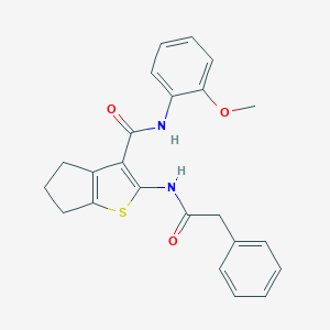 N-(2-methoxyphenyl)-2-[(phenylacetyl)amino]-5,6-dihydro-4H-cyclopenta[b]thiophene-3-carboxamide