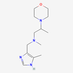 molecular formula C13H24N4O B3972460 N-methyl-N-[(4-methyl-1H-imidazol-5-yl)methyl]-2-morpholin-4-ylpropan-1-amine 