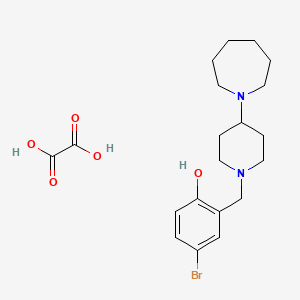 molecular formula C20H29BrN2O5 B3972461 2-{[4-(1-azepanyl)-1-piperidinyl]methyl}-4-bromophenol ethanedioate (salt) 