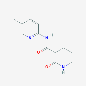 molecular formula C12H15N3O2 B3972479 N-(5-methyl-2-pyridinyl)-2-oxo-3-piperidinecarboxamide 