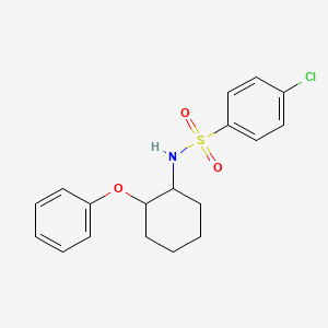 molecular formula C18H20ClNO3S B3972496 4-chloro-N-(2-phenoxycyclohexyl)benzenesulfonamide 