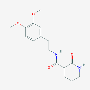 molecular formula C16H22N2O4 B3972507 N-[2-(3,4-dimethoxyphenyl)ethyl]-2-oxo-3-piperidinecarboxamide 