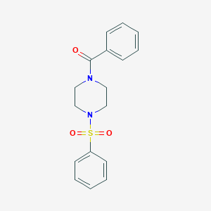 molecular formula C17H18N2O3S B397251 Phenyl[4-(phenylsulfonyl)piperazin-1-yl]methanone 