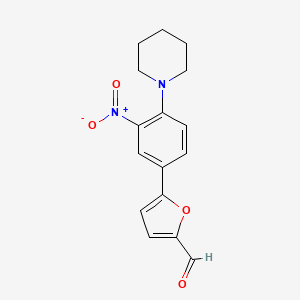 5-[3-nitro-4-(1-piperidinyl)phenyl]-2-furaldehyde