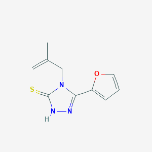 molecular formula C10H11N3OS B397252 5-(2-furyl)-4-(2-methyl-2-propenyl)-4H-1,2,4-triazole-3-thiol 