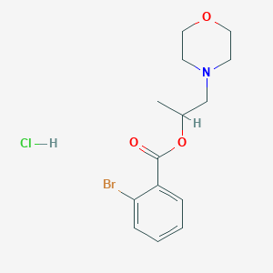 molecular formula C14H19BrClNO3 B3972530 1-methyl-2-(4-morpholinyl)ethyl 2-bromobenzoate hydrochloride 