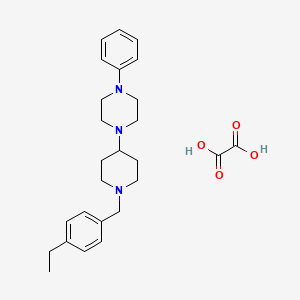 molecular formula C26H35N3O4 B3972541 1-[1-(4-ethylbenzyl)-4-piperidinyl]-4-phenylpiperazine oxalate 