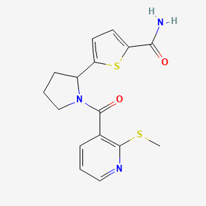 5-(1-{[2-(methylthio)-3-pyridinyl]carbonyl}-2-pyrrolidinyl)-2-thiophenecarboxamide