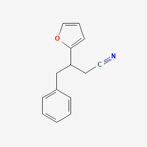 3-(2-furyl)-4-phenylbutanenitrile