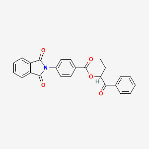 molecular formula C25H19NO5 B3972599 1-benzoylpropyl 4-(1,3-dioxo-1,3-dihydro-2H-isoindol-2-yl)benzoate 