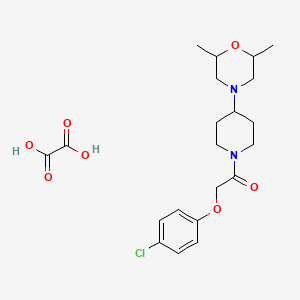 molecular formula C21H29ClN2O7 B3972605 4-{1-[(4-chlorophenoxy)acetyl]-4-piperidinyl}-2,6-dimethylmorpholine oxalate 