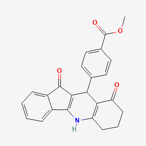 methyl 4-(9,11-dioxo-6,7,8,9,10,11-hexahydro-5H-indeno[1,2-b]quinolin-10-yl)benzoate